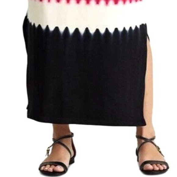 Brand New Lauren Ralph Lauren Women's Navy Red White Side Slit Skirt - Picture 10 of 16
